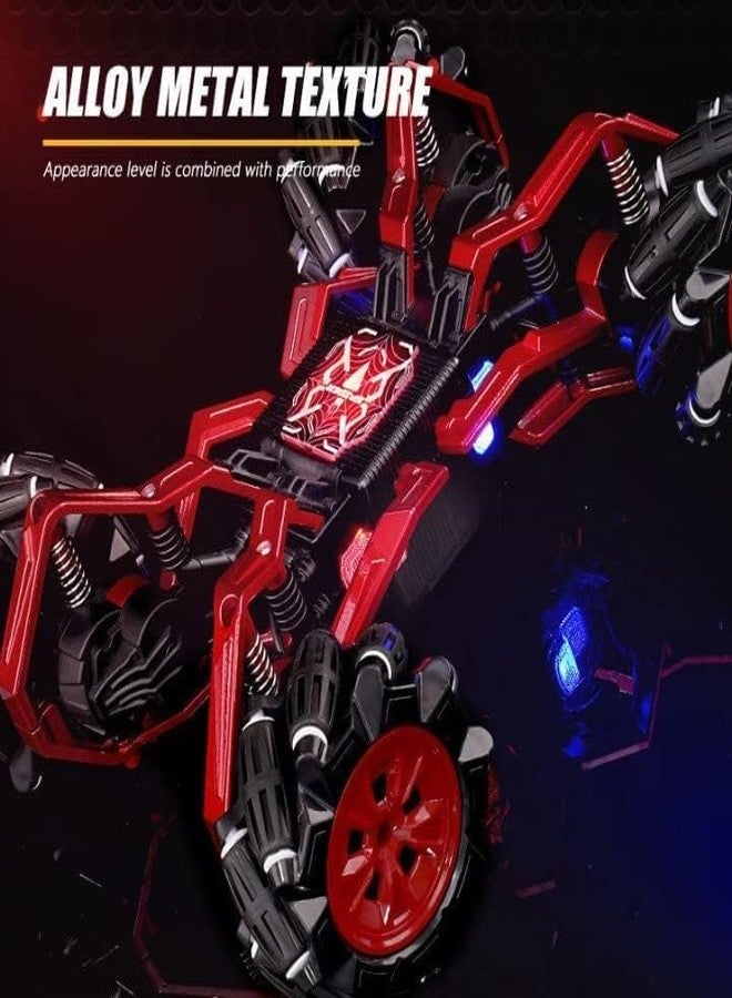Oupstrive Stunt Motion Metal Spider HQ 2.4Ghz 4 Wheel Drive 360 Degree Revolving Sideways Walking Spider Metal Skeleton Toy Rc Stunt Car for Kids (Multicolor, Pack of 1) - Image 5
